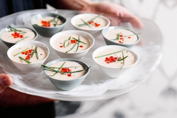 Smoked salmon vichyssoise