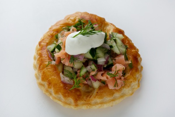 Smoked salmon vols-au-vents