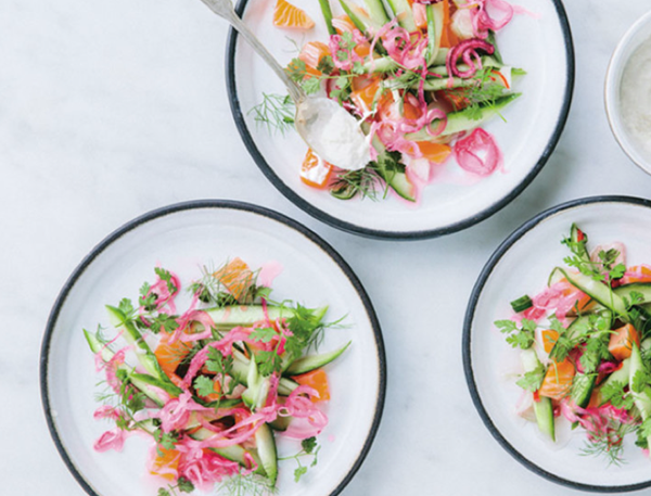Smoked salmon with horseradish cream