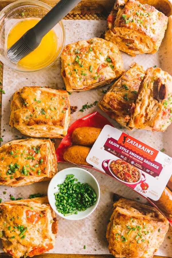 Smoked sausage jambalaya buttermilk biscuits