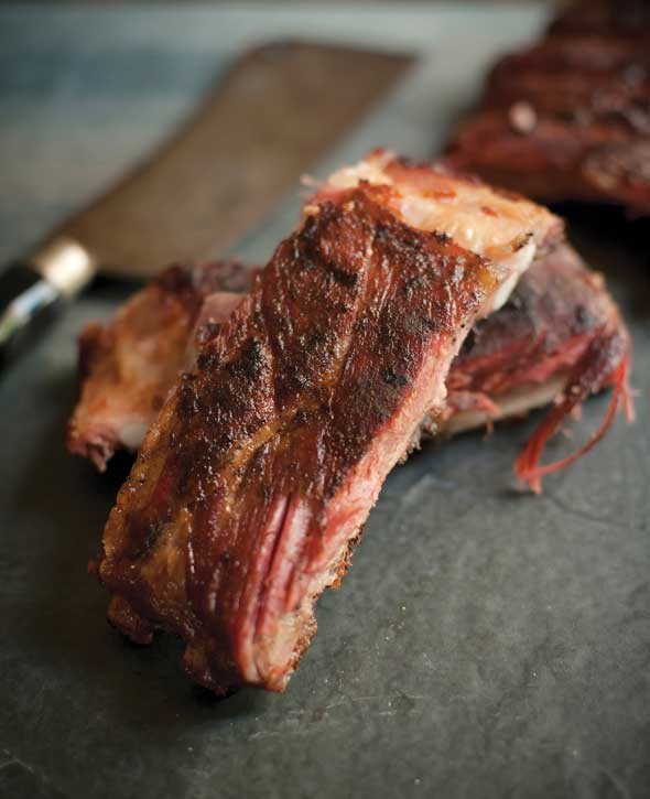 Smoked spare ribs
