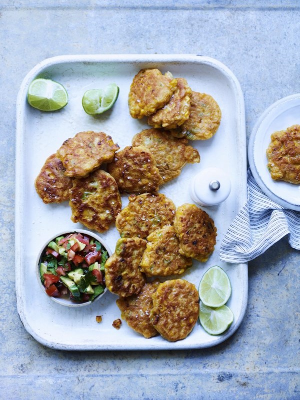Smoked sweetcorn fritters