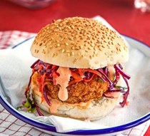 Smoked tofu dirty burger