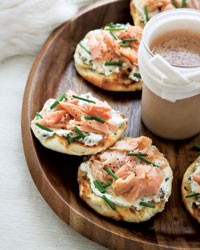 Smoked-trout-and-caper-cream-cheese toasts