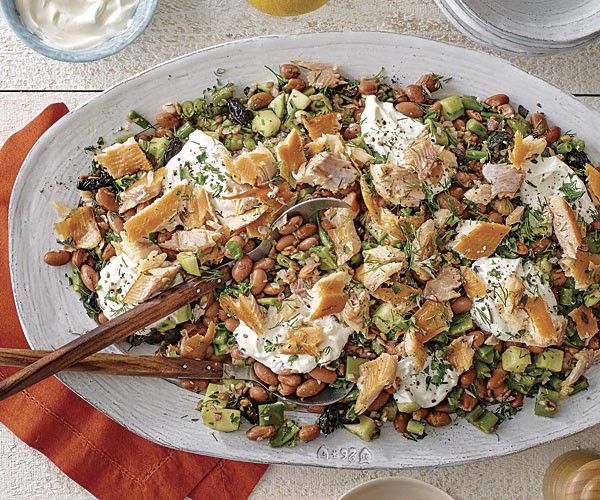 Smoked trout and summer bean salad