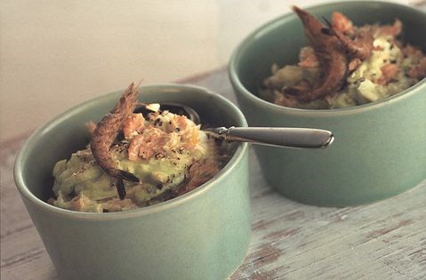 Smoked trout, avocado and shrimp mousse