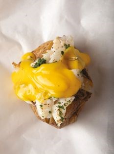 Smoked trout [baked potato filling]