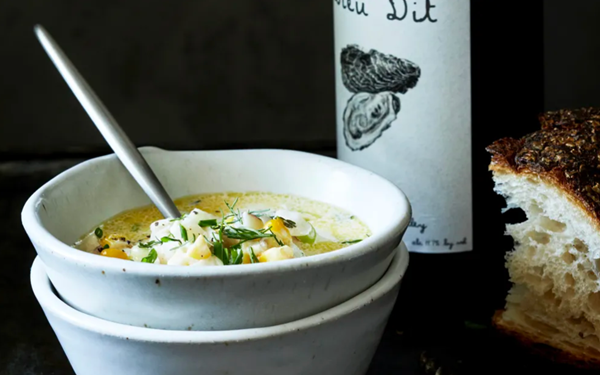 Smoked trout chowder