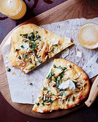 Smoked trout flatbreads