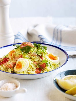 Smoked trout kedgeree
