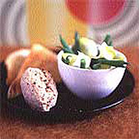 Smoked trout pâté with green bean salad