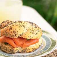 Smoked trout rolls and fresh lemonade