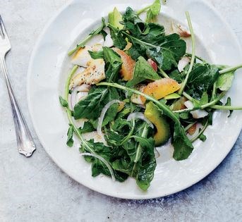 Smoked trout salad with grapefruit & avocado