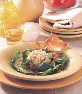 Smoked trout salad with horseradish sauce