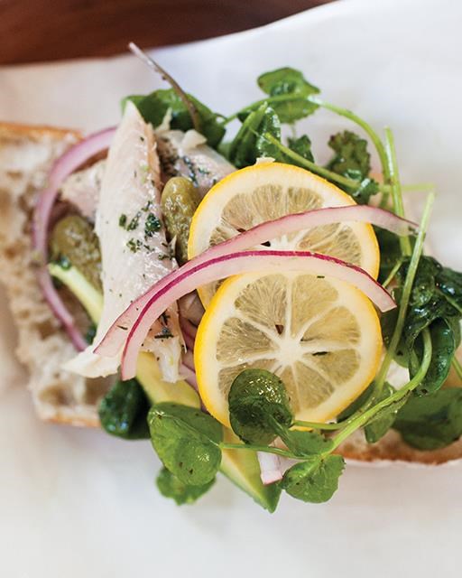 Smoked trout smørrebrød