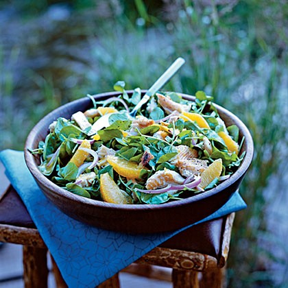 Smoked trout, watercress, and orange salad