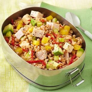 Smoked turkey & farro salad
