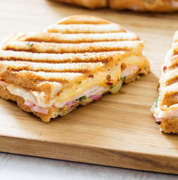 Smoked turkey and pepper Jack panini