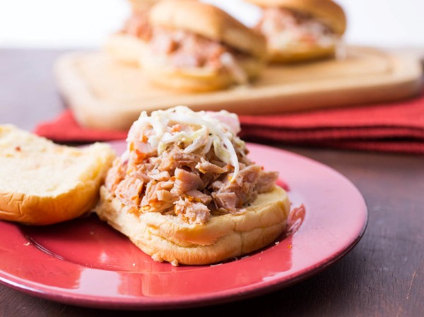 Smoked turkey barbecue sandwiches