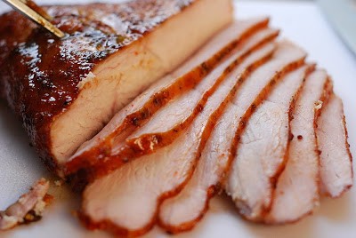Smoked turkey breast with honey-maple glaze
