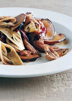 Smoked-turkey, plum, and fennel salad