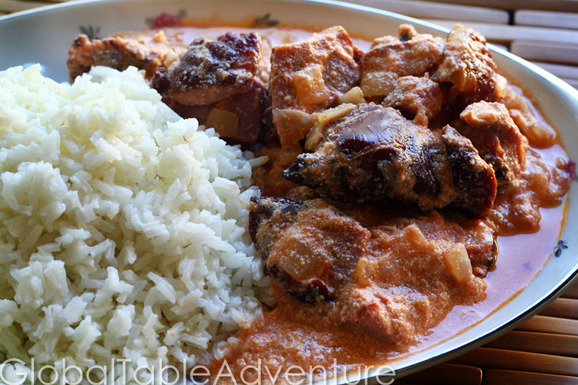 Smoked turkey stewed in West African "gravy"