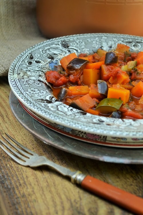 Smoked vegetable stew