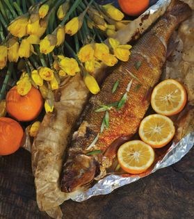 Smoked white fish (Mahi-ye dudi)