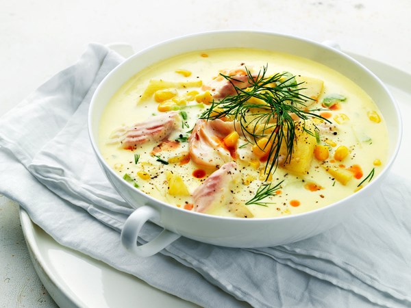 Smoked-whitefish chowder