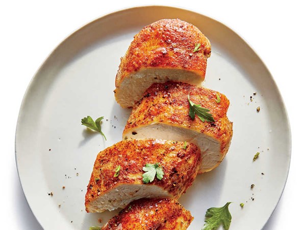 Smokey pan-seared chicken breasts