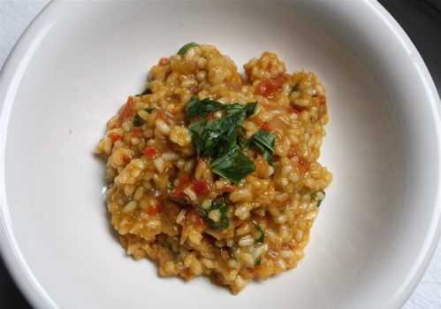 Smokey red pepper risotto with pimentón