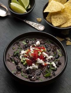 Smoky & spicy black bean soup
