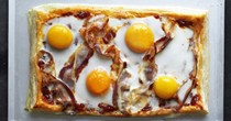 Smoky bacon and egg tart