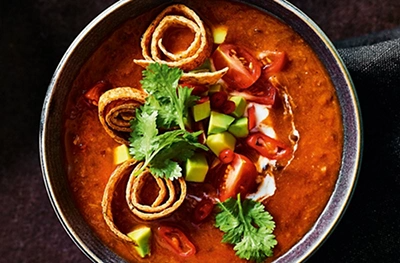 Smoky black bean & tomato soup