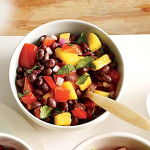 Smoky black bean and mango salsa