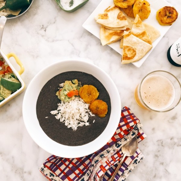 Smoky black bean soup