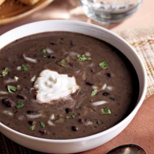 Smoky black bean soup