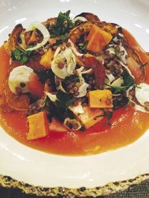 Smoky butternut squash & papaya salad