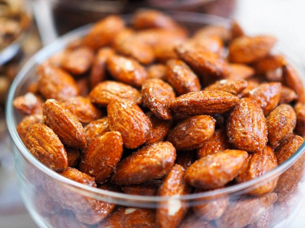 Smoky candied almonds