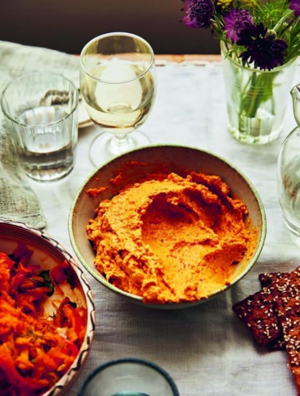 Smoky carrot and red pepper cream cheese