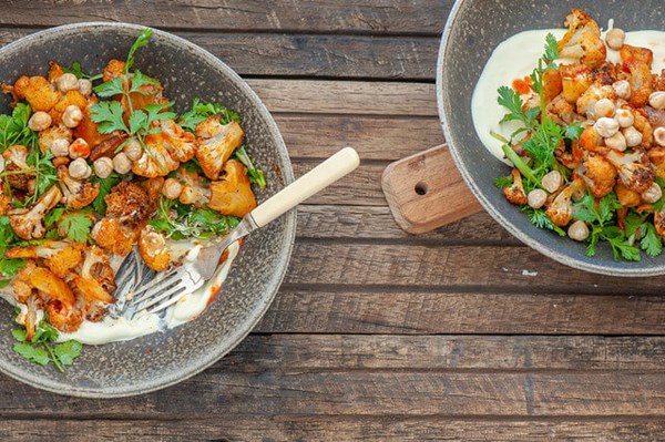 Smoky cauliflower taco bowls