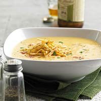 Smoky cheese & potato soup