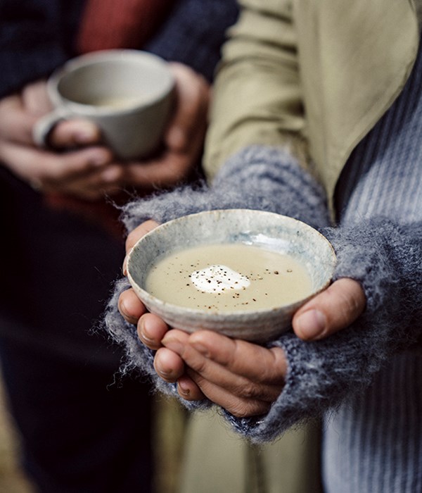 Smoky chestnut soup