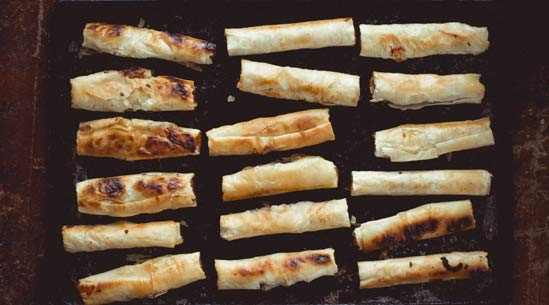 Smoky chicken-phyllo croustillant