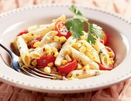 Smoky chipotle penne with corn and tomatoes