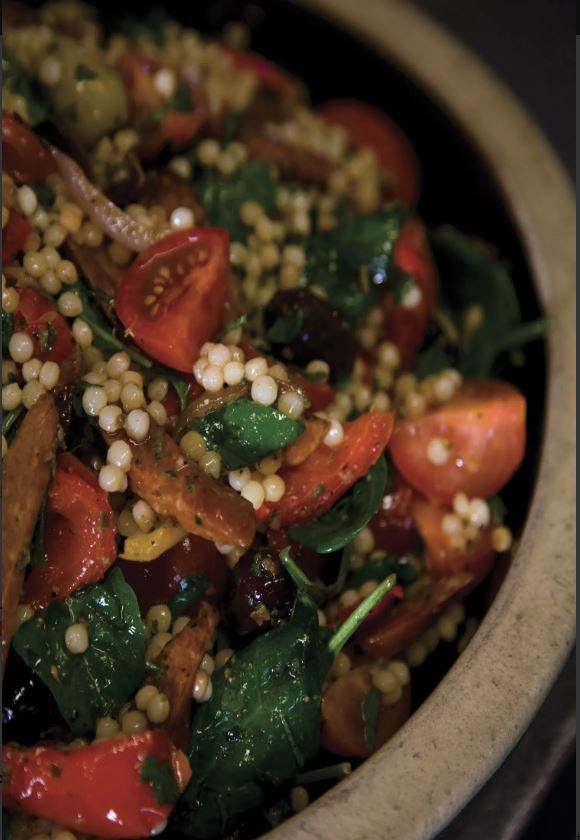 Smoky chorizo and Israeli couscous salad