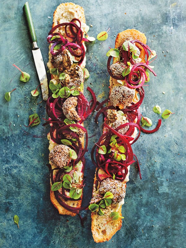 Smoky eggplant, lentil and chia balls
