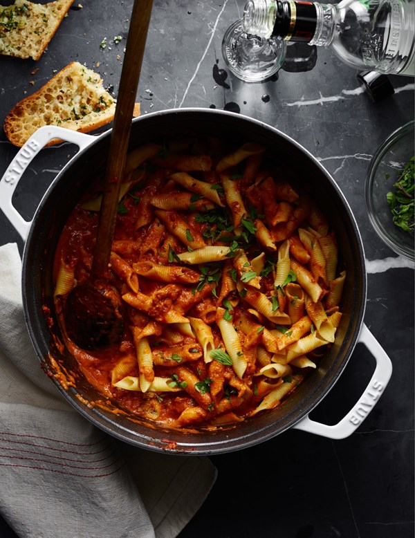 Smoky garganelli alla vodka