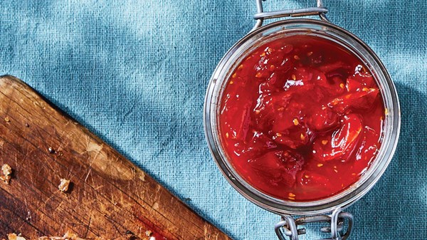 Smoky grape tomato jam