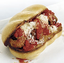 Smoky grilled meatball subs